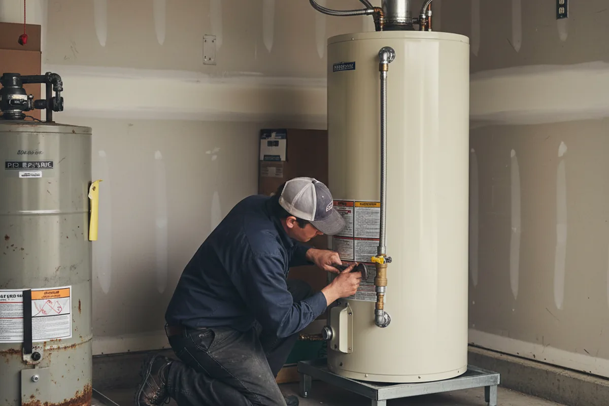 Water heater and shutoff valve replacement in Riverside